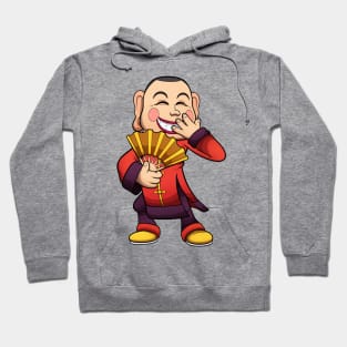 Man With Chinese Smiling Mask Hoodie